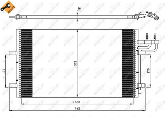 Kondensator, Klimaanlage NRF 35551 Bild Kondensator, Klimaanlage NRF 35551