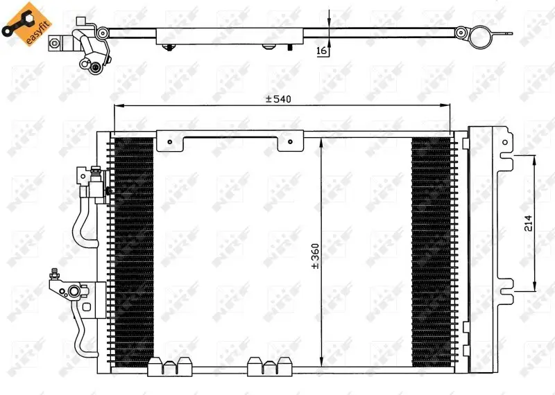 Kondensator, Klimaanlage NRF 35554