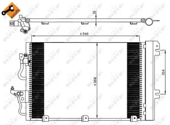 Kondensator, Klimaanlage NRF 35555 Bild Kondensator, Klimaanlage NRF 35555