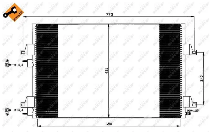 Kondensator, Klimaanlage NRF 35557