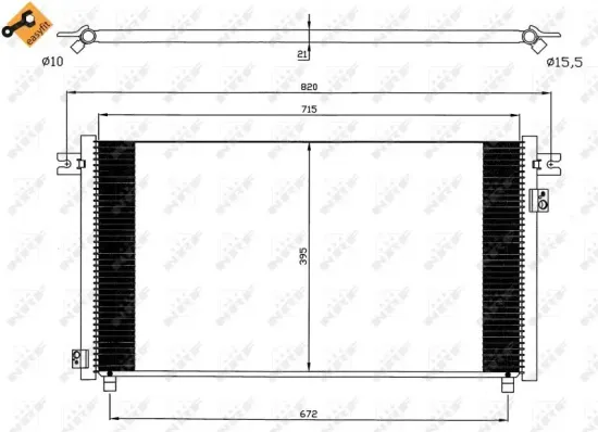 Kondensator, Klimaanlage NRF 35574 Bild Kondensator, Klimaanlage NRF 35574