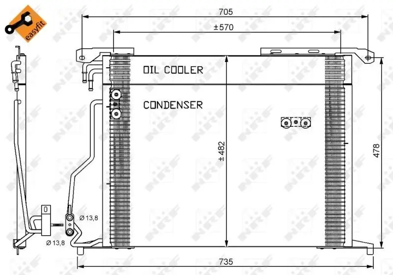 Kondensator, Klimaanlage NRF 35578