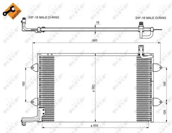 Kondensator, Klimaanlage NRF 35584 Bild Kondensator, Klimaanlage NRF 35584