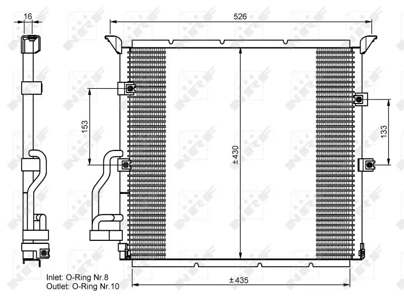 Kondensator, Klimaanlage NRF 35586