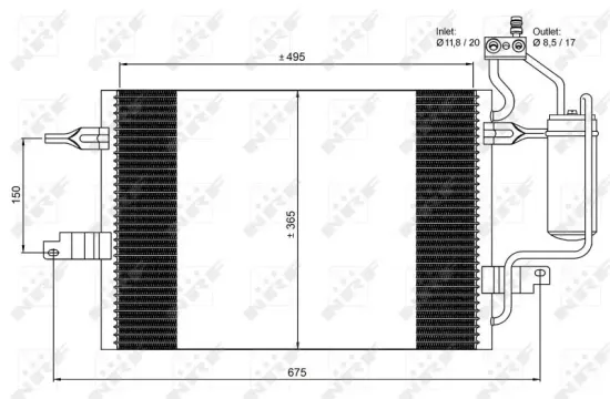 Kondensator, Klimaanlage NRF 35599 Bild Kondensator, Klimaanlage NRF 35599