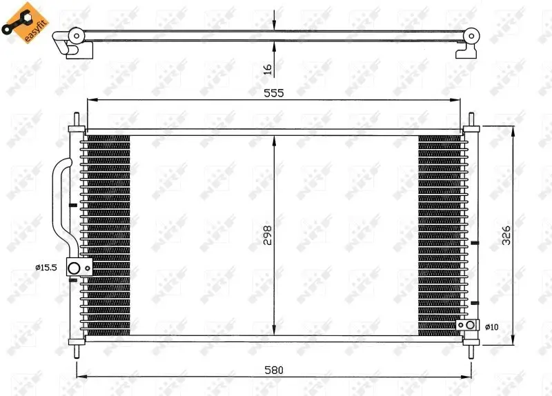 Kondensator, Klimaanlage NRF 35627