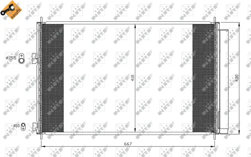 Kondensator, Klimaanlage NRF 35641