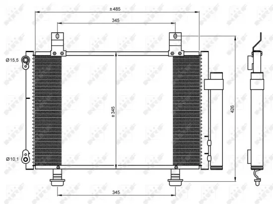 Kondensator, Klimaanlage NRF 35645 Bild Kondensator, Klimaanlage NRF 35645