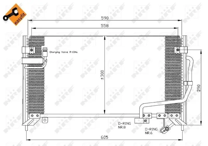 Kondensator, Klimaanlage NRF 35650