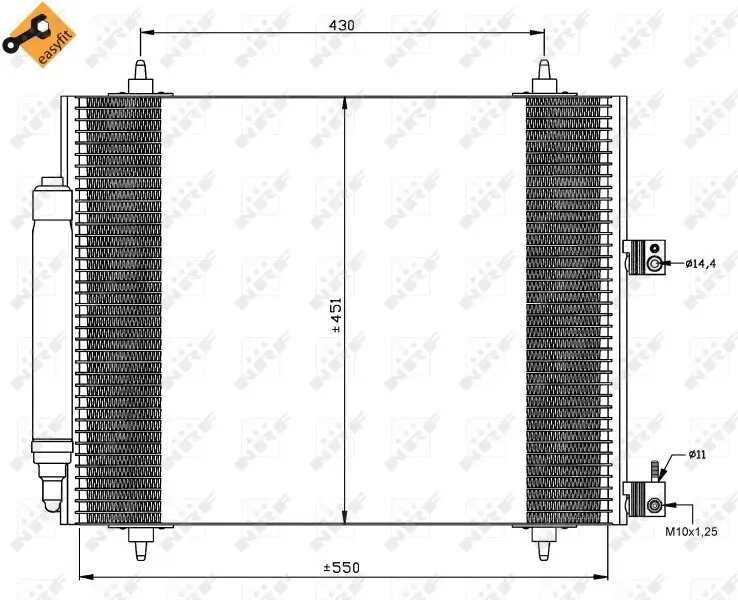 Kondensator, Klimaanlage NRF 35669