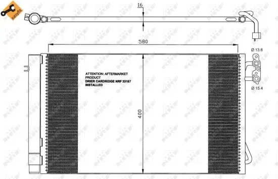 Kondensator, Klimaanlage NRF 35743 Bild Kondensator, Klimaanlage NRF 35743