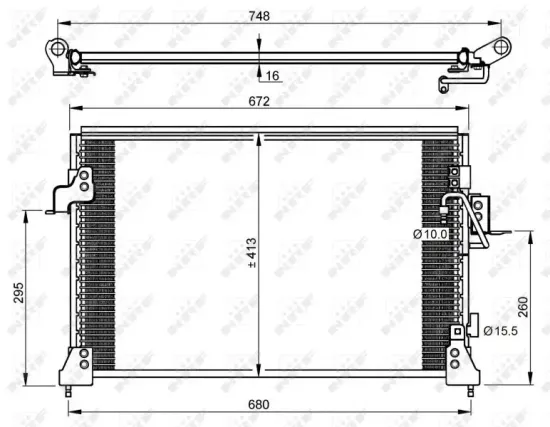 Kondensator, Klimaanlage NRF 35754 Bild Kondensator, Klimaanlage NRF 35754