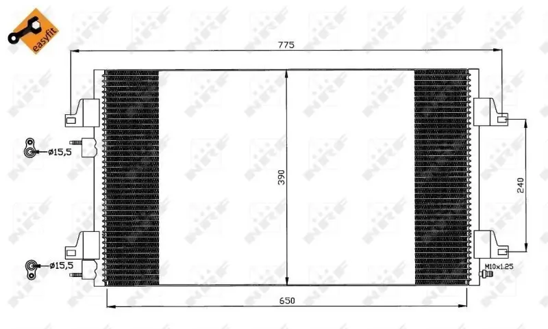 Kondensator, Klimaanlage NRF 35760