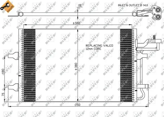 Kondensator, Klimaanlage NRF 35770 Bild Kondensator, Klimaanlage NRF 35770