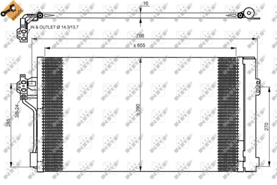 Kondensator, Klimaanlage NRF 35776 Bild Kondensator, Klimaanlage NRF 35776