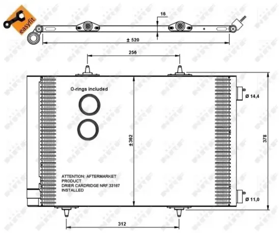 Kondensator, Klimaanlage NRF 35779 Bild Kondensator, Klimaanlage NRF 35779