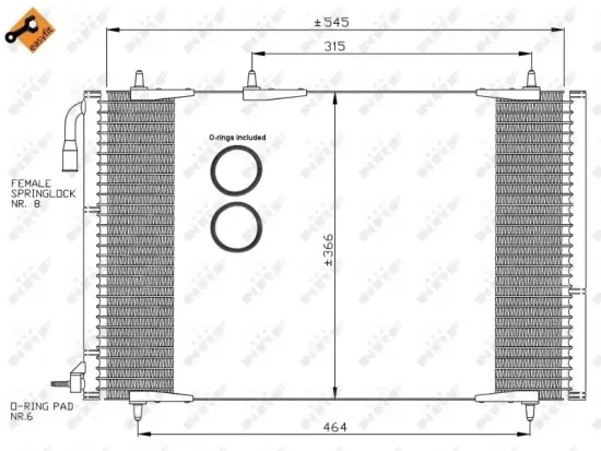 Kondensator, Klimaanlage NRF 35836 Bild Kondensator, Klimaanlage NRF 35836