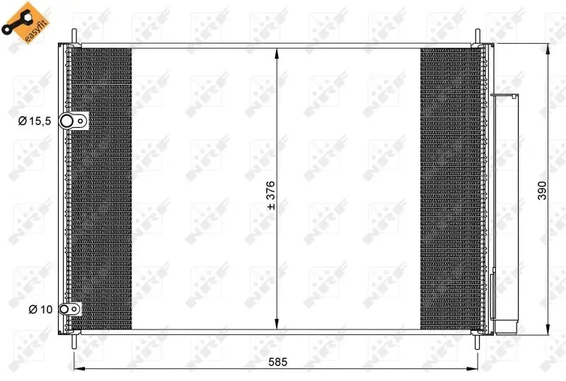 Kondensator, Klimaanlage NRF 35839