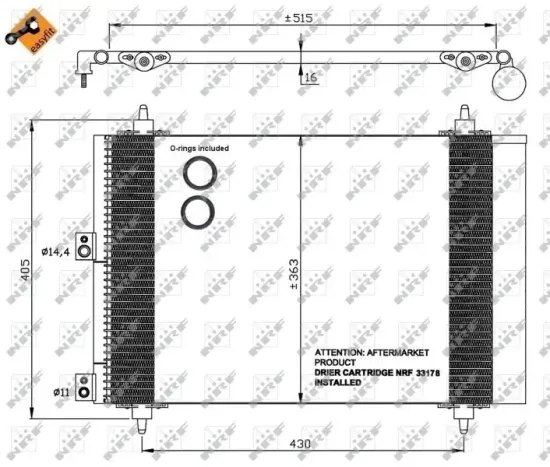 Kondensator, Klimaanlage NRF 35843 Bild Kondensator, Klimaanlage NRF 35843