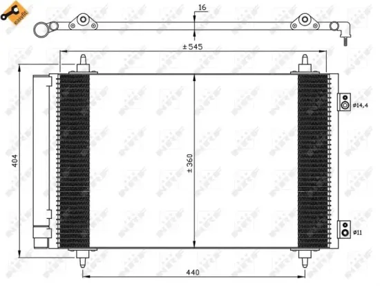 Kondensator, Klimaanlage NRF 35844 Bild Kondensator, Klimaanlage NRF 35844