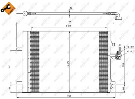 Kondensator, Klimaanlage NRF 35850 Bild Kondensator, Klimaanlage NRF 35850