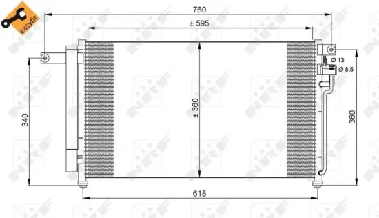 Kondensator, Klimaanlage NRF 35851 Bild Kondensator, Klimaanlage NRF 35851