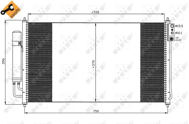 Kondensator, Klimaanlage NRF 35878