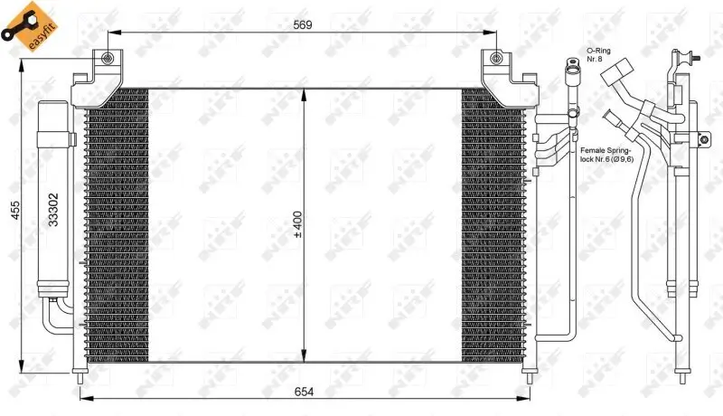 Kondensator, Klimaanlage NRF 35881