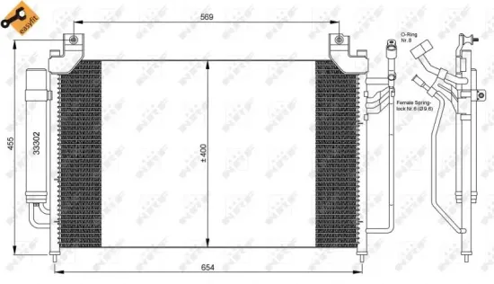 Kondensator, Klimaanlage NRF 35881 Bild Kondensator, Klimaanlage NRF 35881