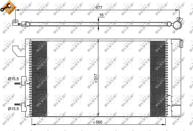 Kondensator, Klimaanlage NRF 35883