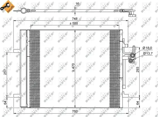 Kondensator, Klimaanlage NRF 35884 Bild Kondensator, Klimaanlage NRF 35884