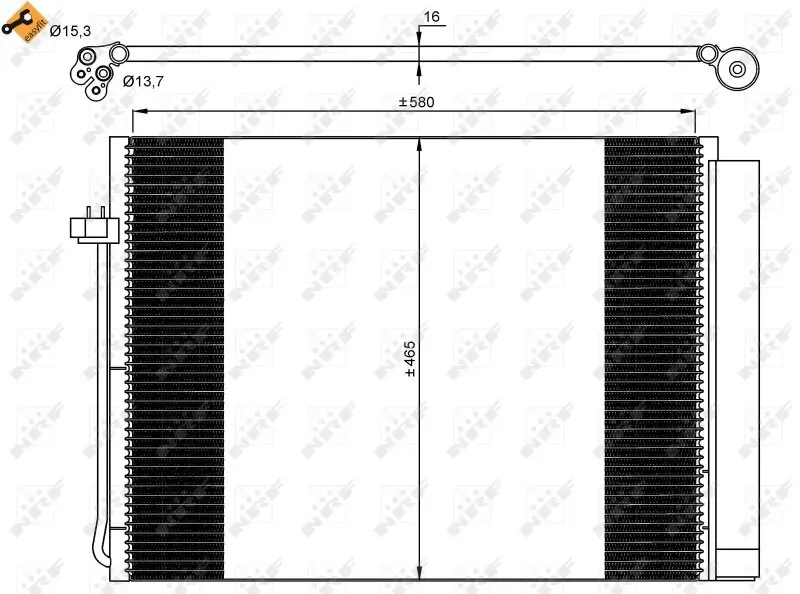 Kondensator, Klimaanlage NRF 35906