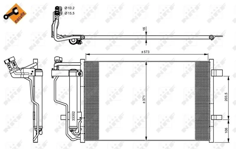 Kondensator, Klimaanlage NRF 35922