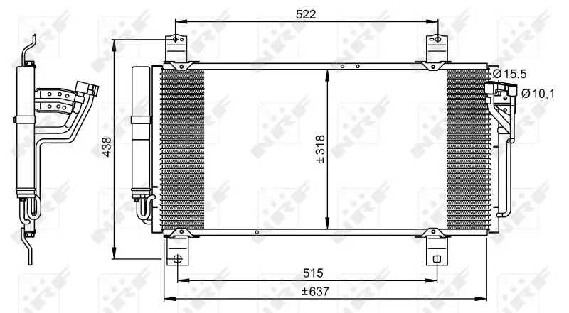 Kondensator, Klimaanlage NRF 35949