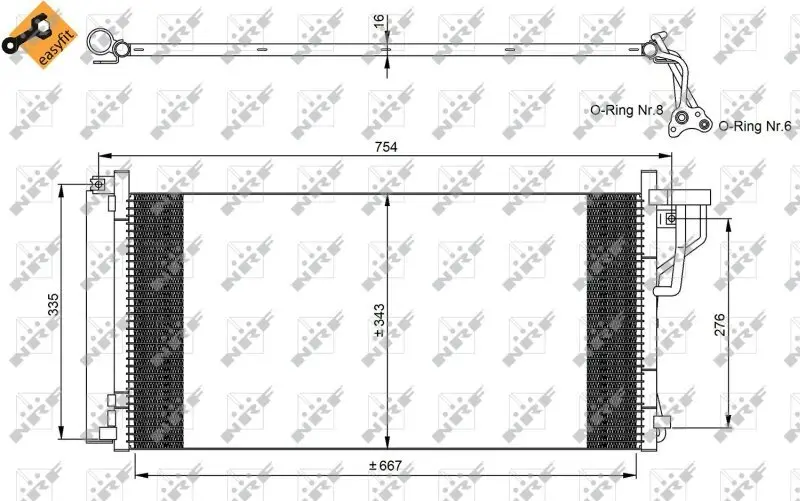 Kondensator, Klimaanlage NRF 35962