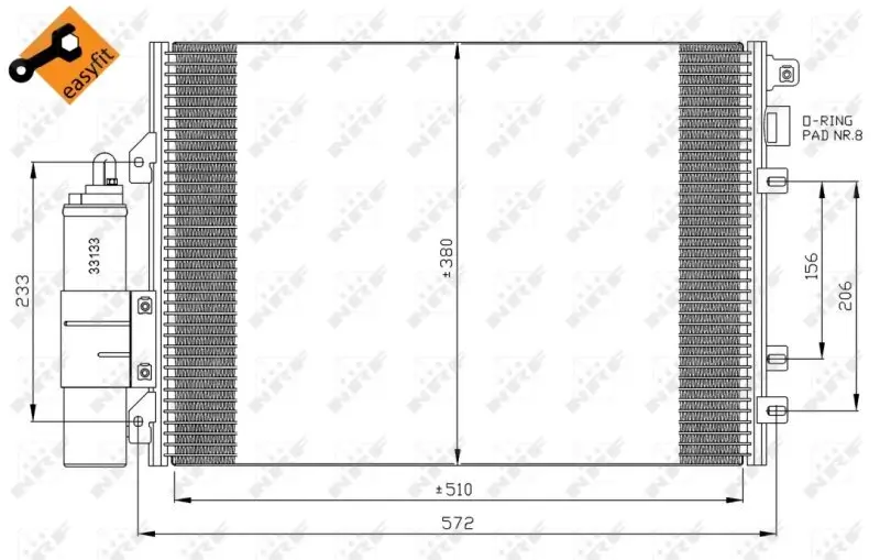 Kondensator, Klimaanlage NRF 35967