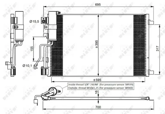 Kondensator, Klimaanlage NRF 35974 Bild Kondensator, Klimaanlage NRF 35974