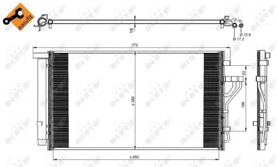 Kondensator, Klimaanlage NRF 35998 Bild Kondensator, Klimaanlage NRF 35998