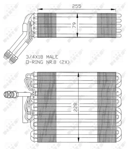 Verdampfer, Klimaanlage NRF 36024 Bild Verdampfer, Klimaanlage NRF 36024