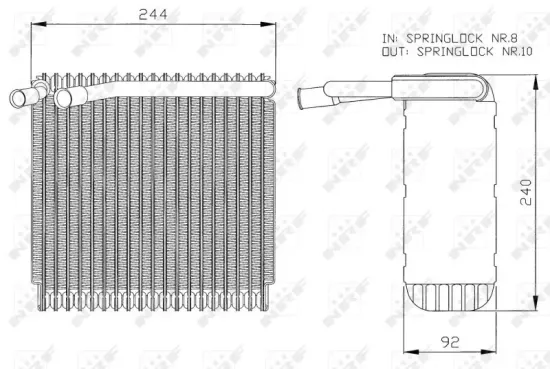 Verdampfer, Klimaanlage NRF 36027 Bild Verdampfer, Klimaanlage NRF 36027