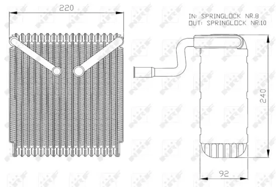 Verdampfer, Klimaanlage NRF 36043 Bild Verdampfer, Klimaanlage NRF 36043