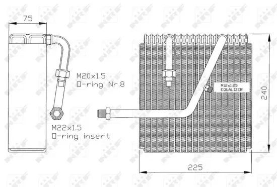 Verdampfer, Klimaanlage NRF 36047 Bild Verdampfer, Klimaanlage NRF 36047