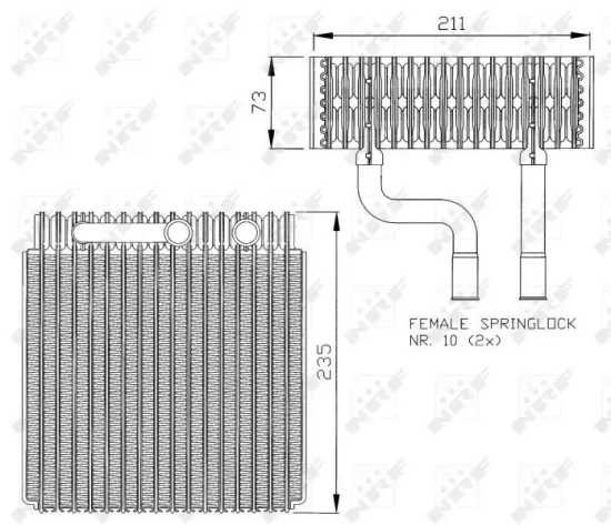 Verdampfer, Klimaanlage NRF 36073 Bild Verdampfer, Klimaanlage NRF 36073