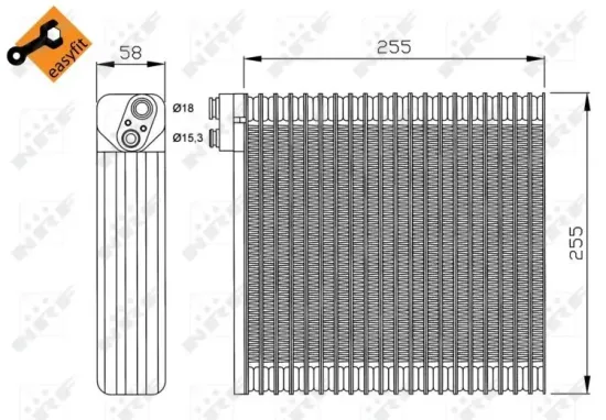 Verdampfer, Klimaanlage NRF 36114 Bild Verdampfer, Klimaanlage NRF 36114