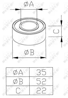 Lager, Kompressorwelle NRF 38343
