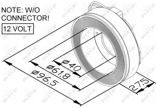 Spule, Magnetkupplung (Kompressor) 12 V NRF 38447 Bild Spule, Magnetkupplung (Kompressor) 12 V NRF 38447