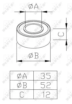 Lager, Kompressorwelle NRF 38462