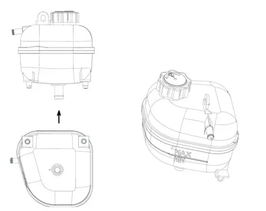 Ausgleichsbehälter, Kühlmittel NRF 454041 Bild Ausgleichsbehälter, Kühlmittel NRF 454041