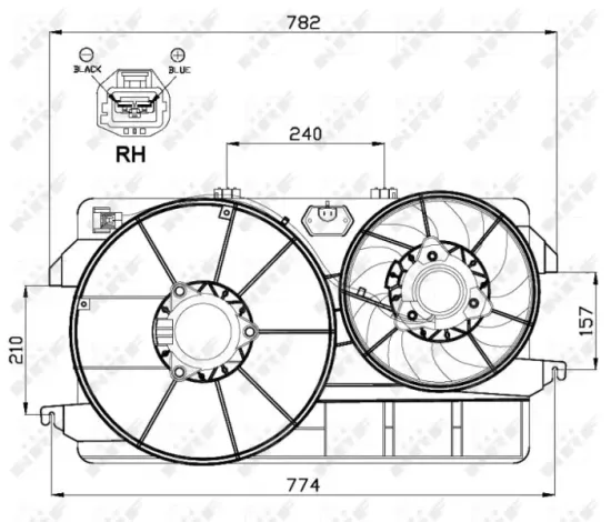 Lüfter, Motorkühlung 12 V NRF 47000 Bild Lüfter, Motorkühlung 12 V NRF 47000