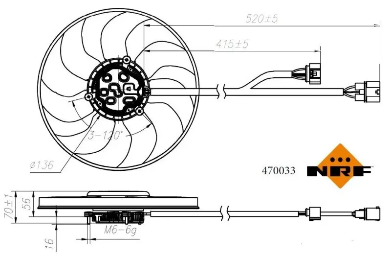 Lüfter, Motorkühlung NRF 470033